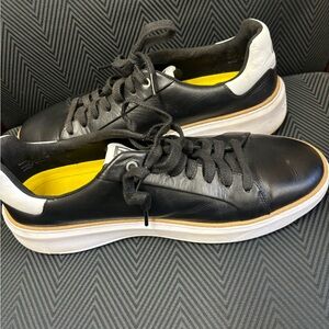 COLE HAAN Grand Pro Leather Sneaker Shoe 9.5M - Black